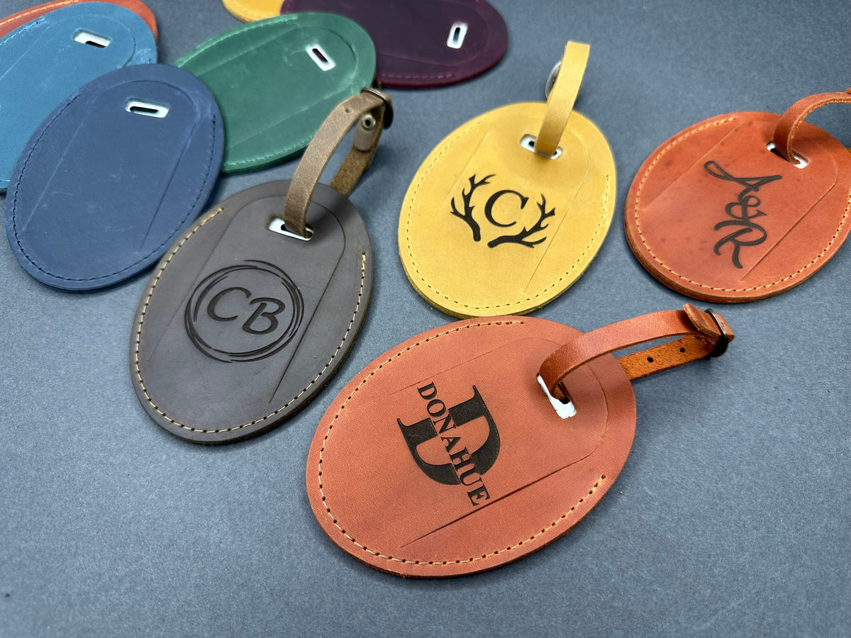 Personalized Leather Luggage Tag – Wedding