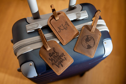 Leather luggage tags, Luggage tags personalized, luggage tag favor, luggage tags wedding, wedding favors