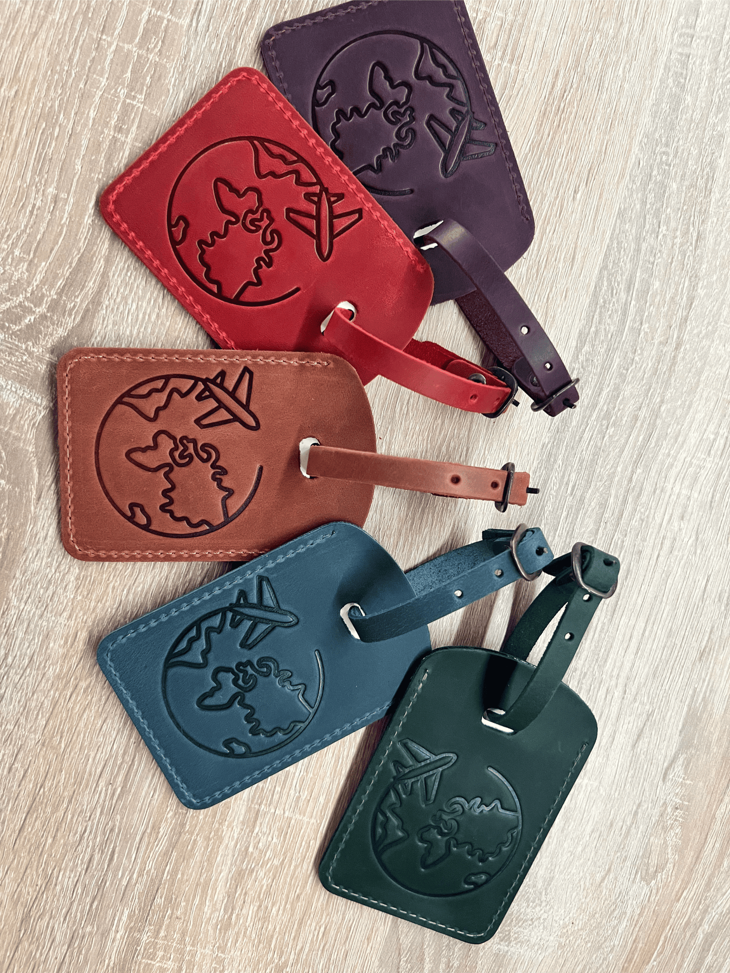 Personalized Leather Luggage Tag: Custom Hot Stamped Travel Tag