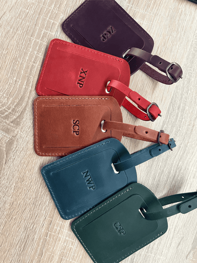 Personalized Leather Luggage Tag – Custom Hot Stamp