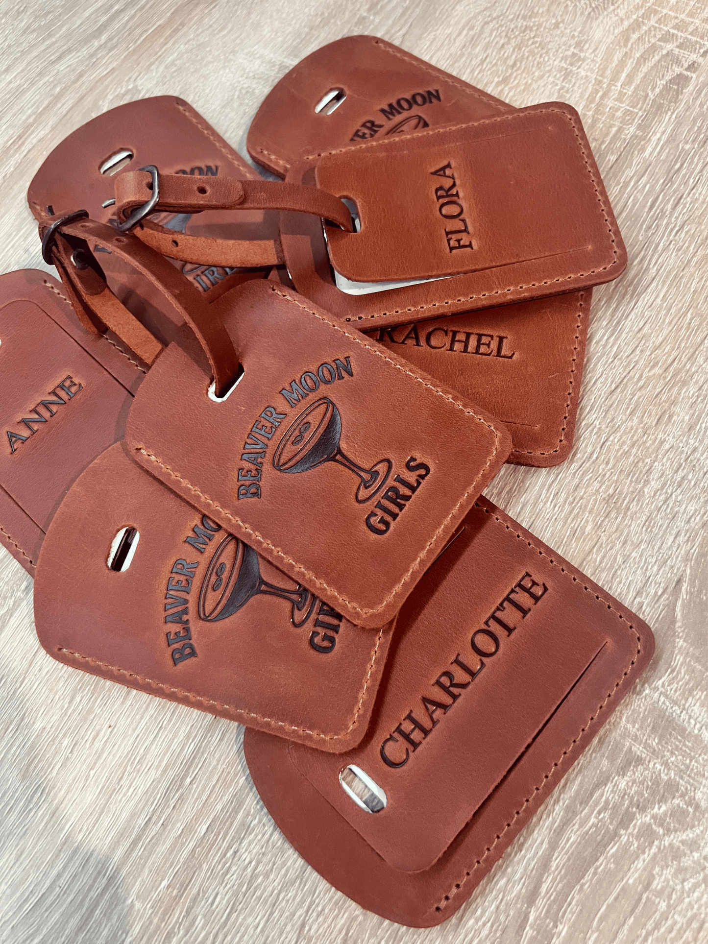 Personalized Leather Luggage Tag: Custom Hot Stamped Travel Tag
