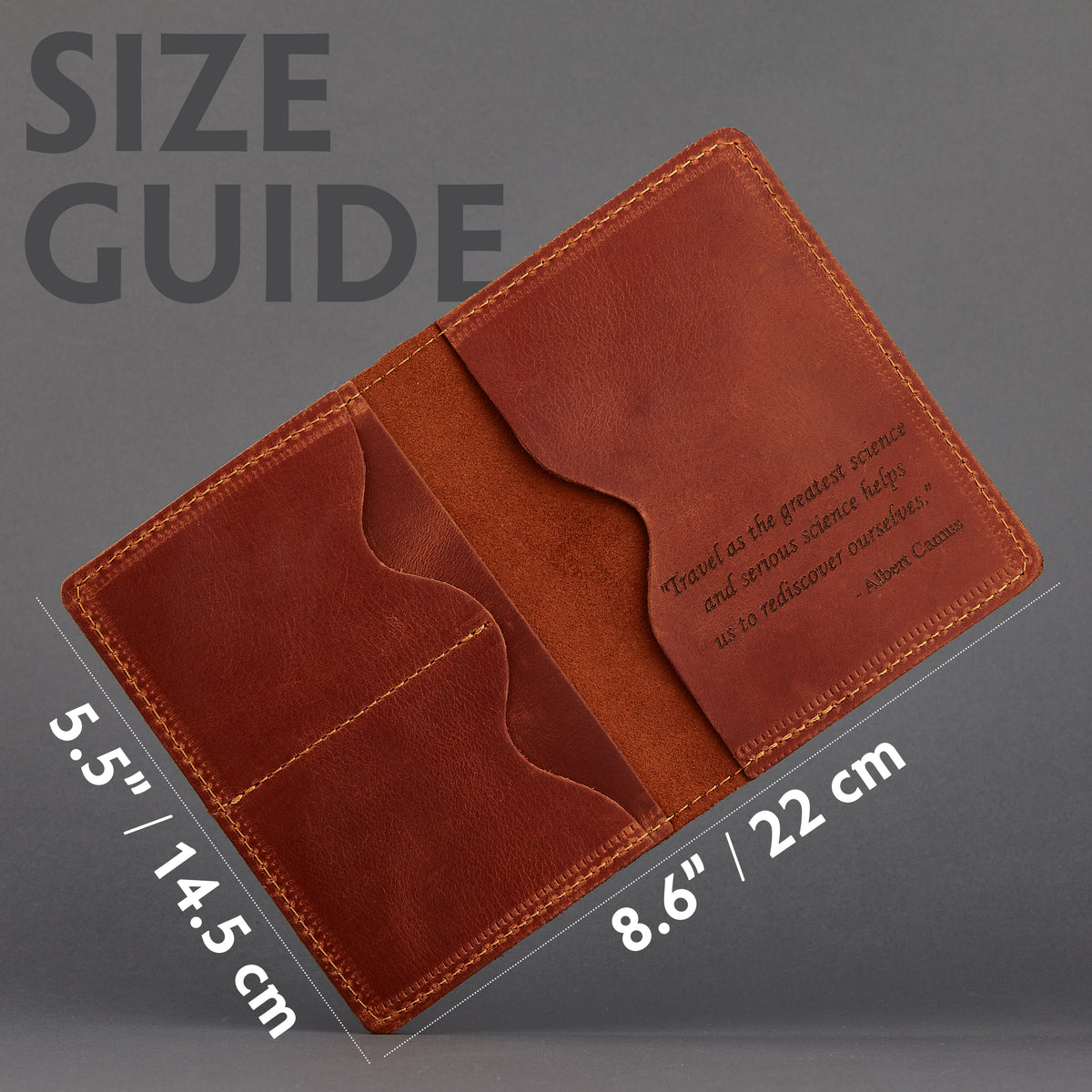 Personalized Leather Passport Cover