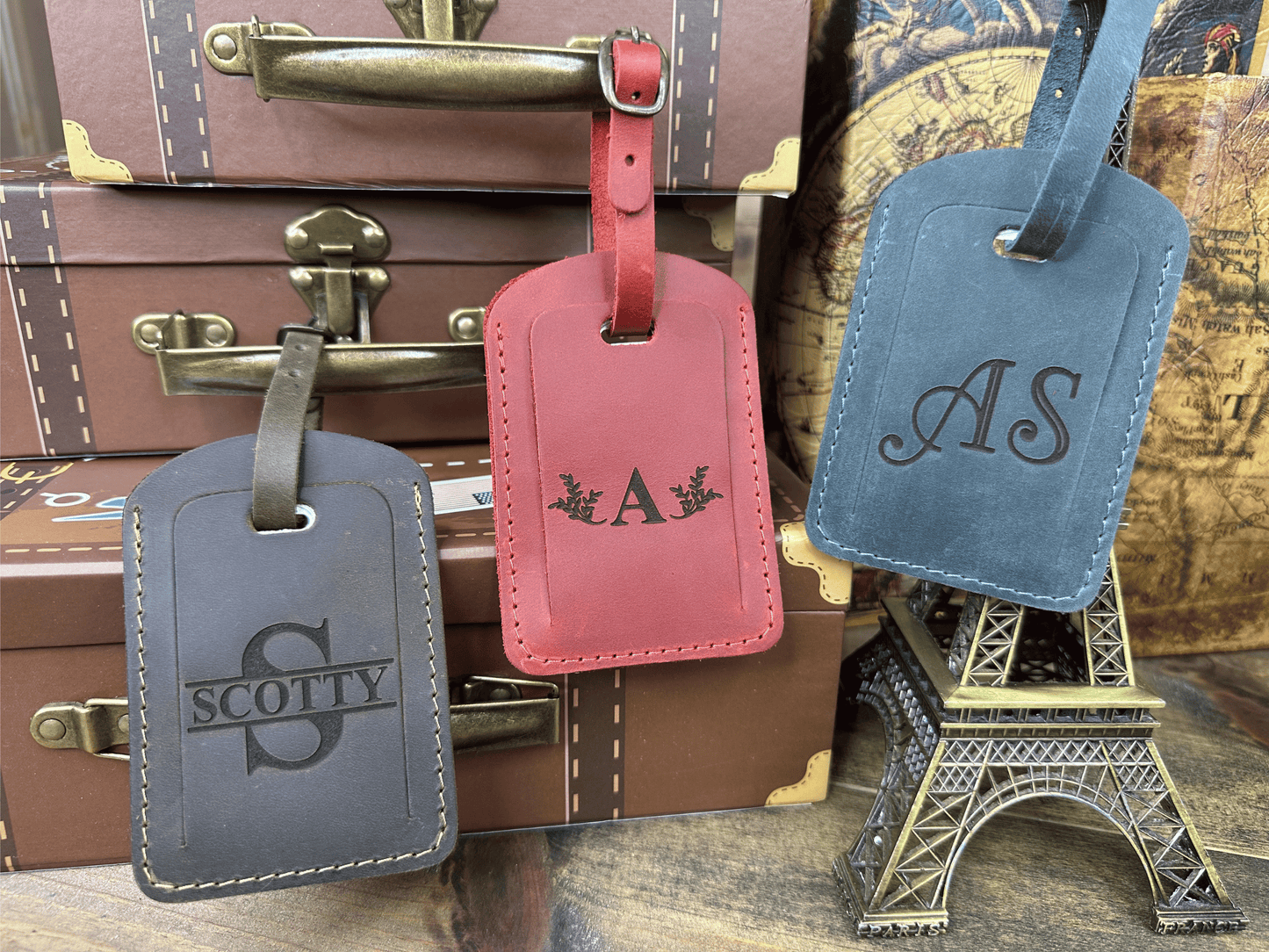 Leather luggage tags, Luggage tags personalized, luggage tag favor, luggage tags wedding, wedding favors