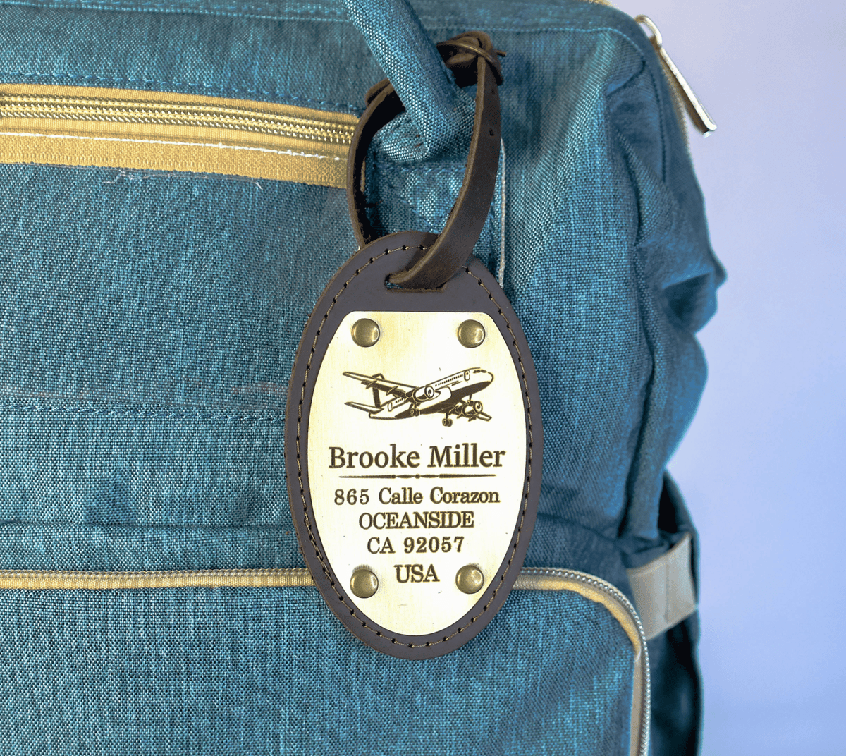 Personalized Leather Luggage Tag – Wedding Favor Set