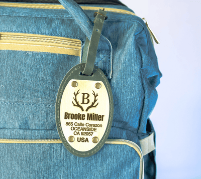 Personalized Leather Luggage Tag – Wedding Favor Set