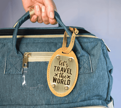 Personalized Leather Luggage Tag – Wedding Favor Set