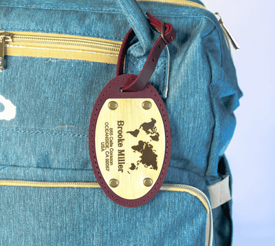 Personalized Leather Luggage Tag – Wedding Favor Set