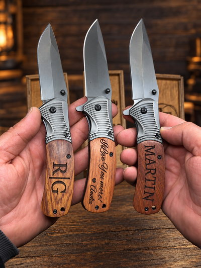 Personalized Engraved Pocket Knife Gift Set