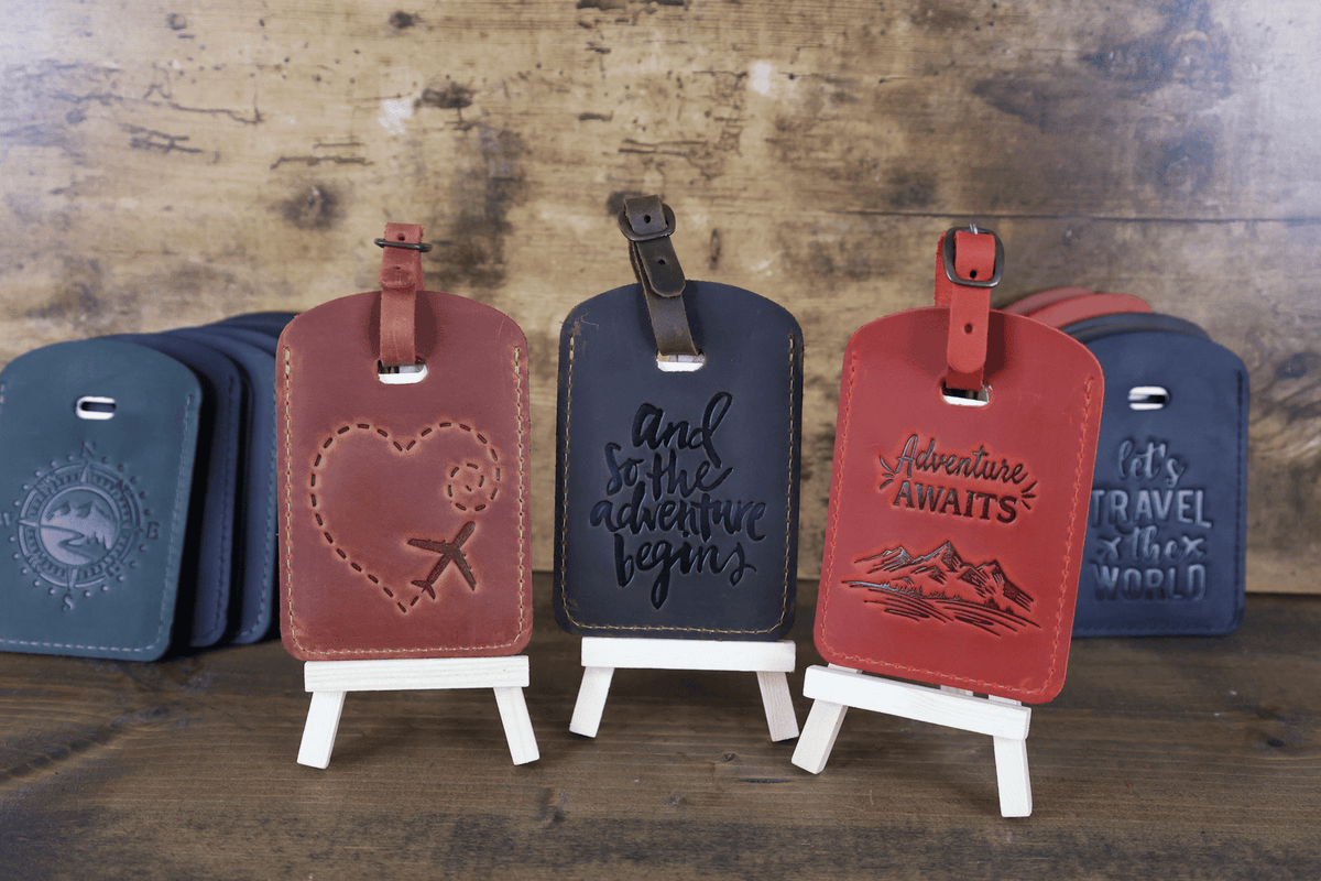 Personalized Leather Luggage Tag – Hot Stamped