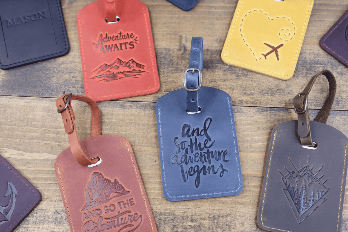 Personalized Leather Luggage Tag – Hot Stamped
