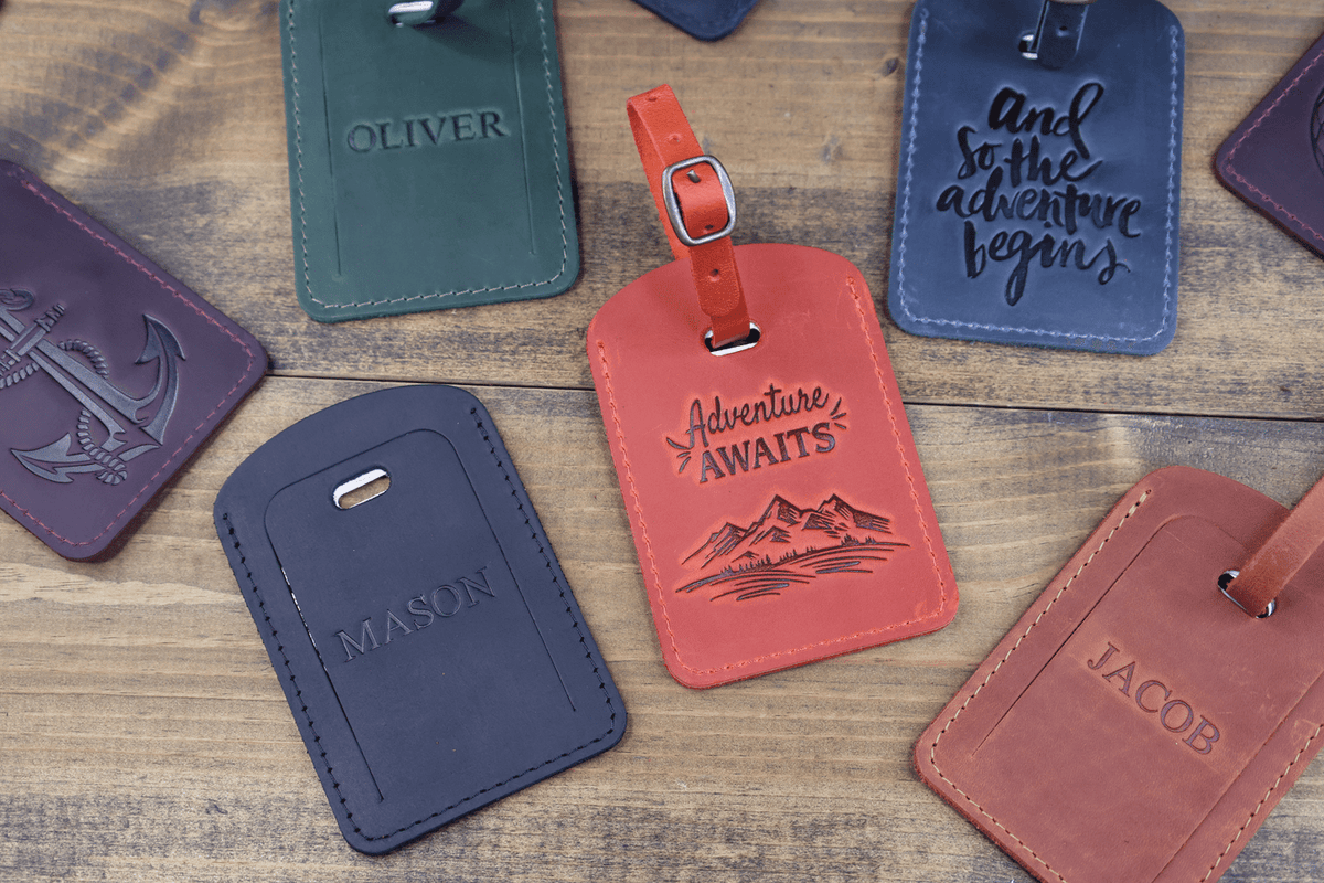 Personalized Leather Luggage Tag – Hot Stamped
