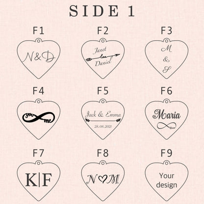 Personalized Stainless Steel Heart Keychain, Engraved Keepsake — image 5