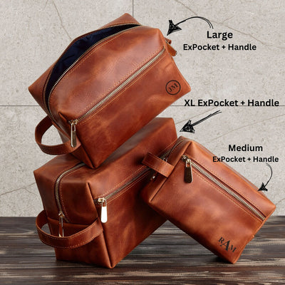 Personalized Leather Toiletry Bag – Groomsmen Gift