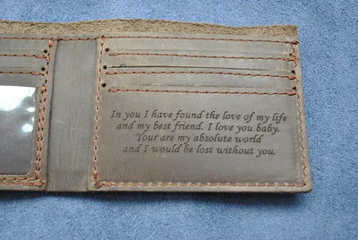 Personalized Slim Leather Wallet