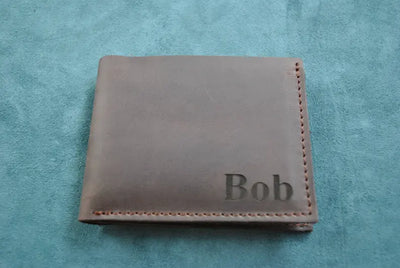 Personalized Slim Leather Wallet