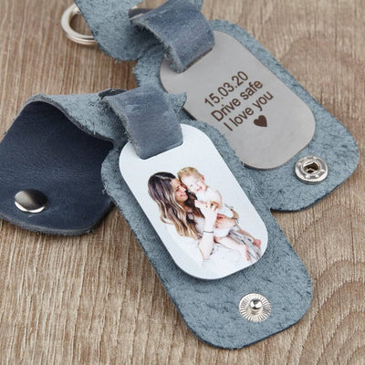 Personalized Dad Photo Keychain – From Daughter