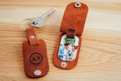 Personalized Dad Photo Keychain – First Father’s Day