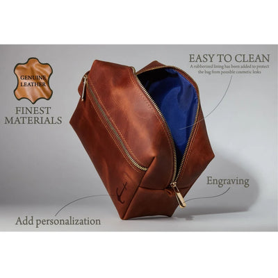 Men’s Leather Toiletry Bag Set