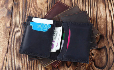Personalized Slim Front-Pocket Leather Wallet