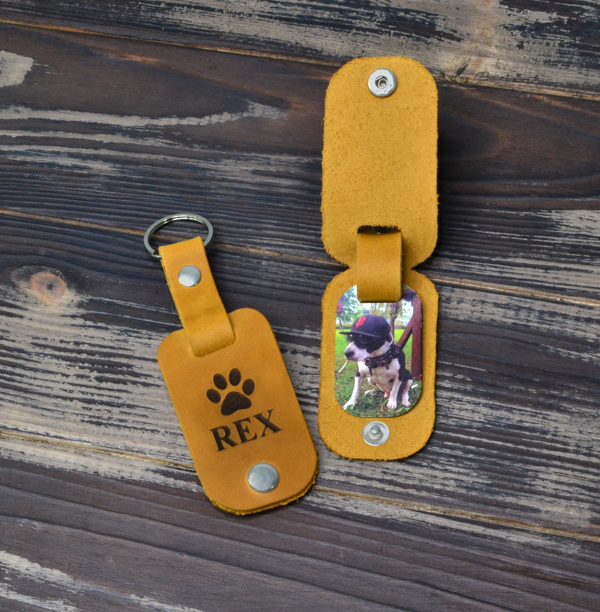 Personalized Dog Memorial Photo Keychain