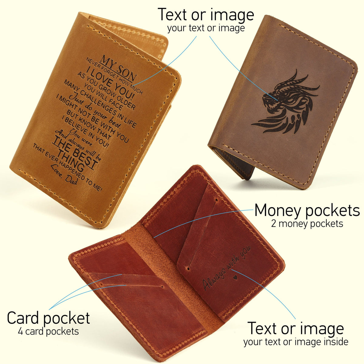 Personalized Leather Groomsmen Card Wallet