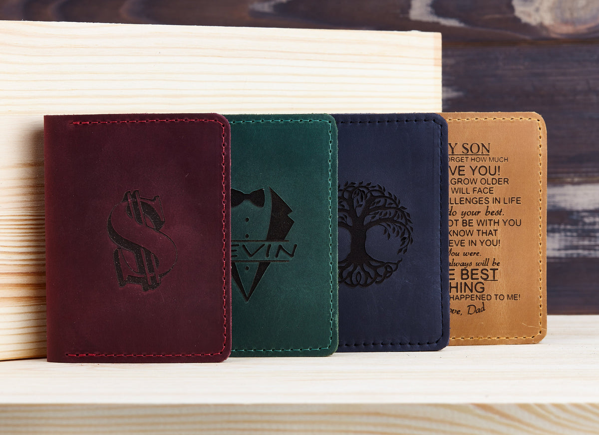 Personalized Leather Groomsmen Card Wallet