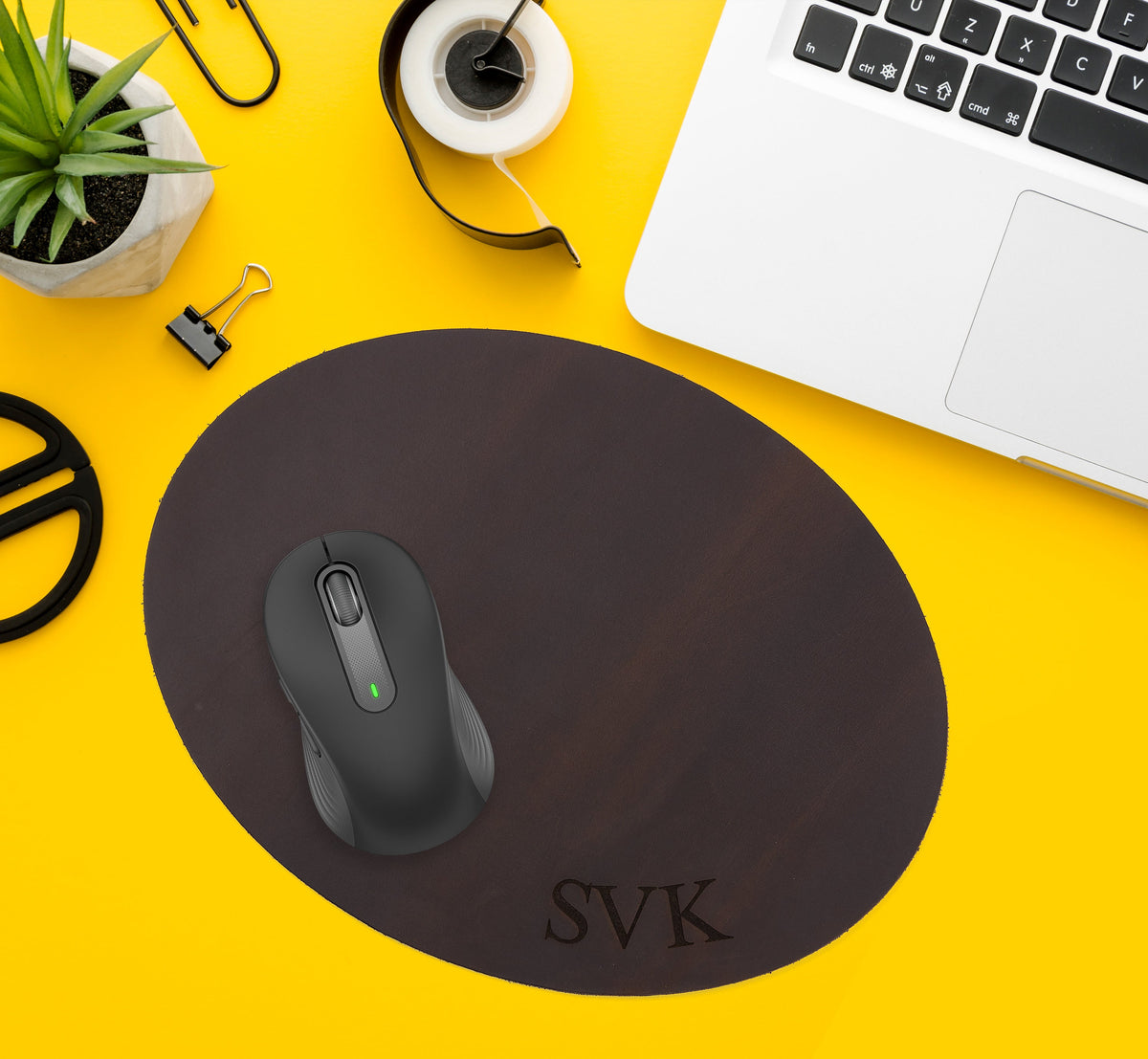 Personalized Leather Mouse Pad – Multicolor