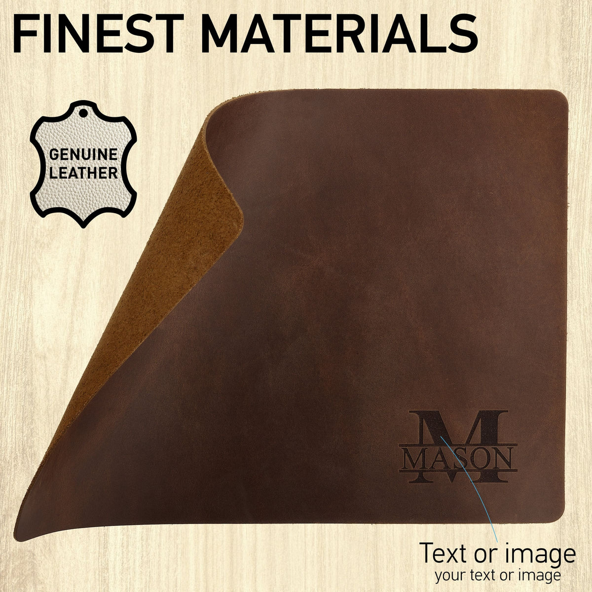 Personalized Leather Desk Mat
