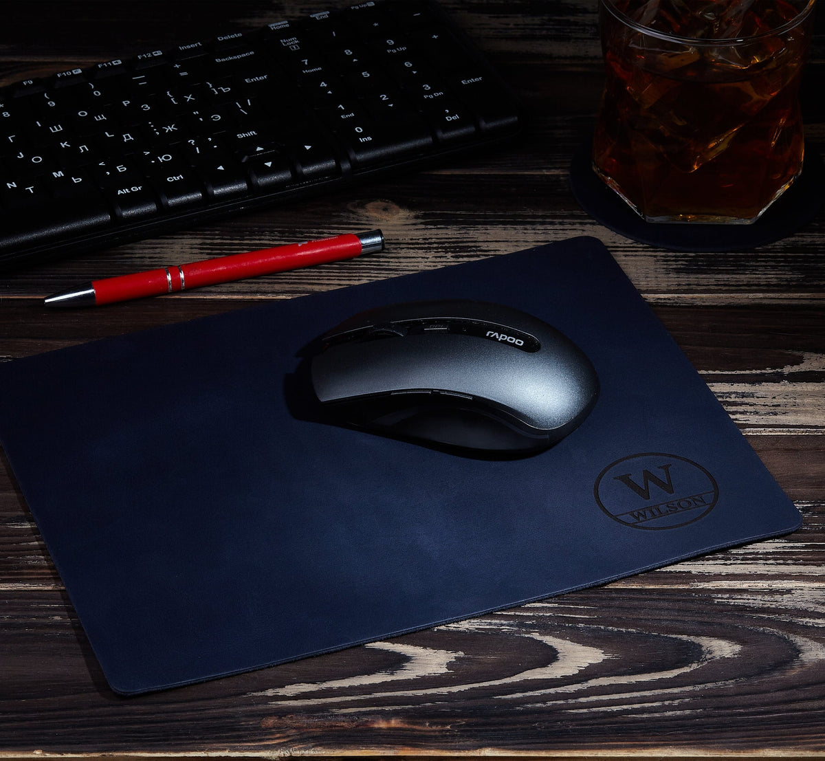 Personalized Leather Desk Mat