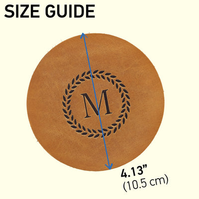 Engraved Leather Coasters – Set of 4