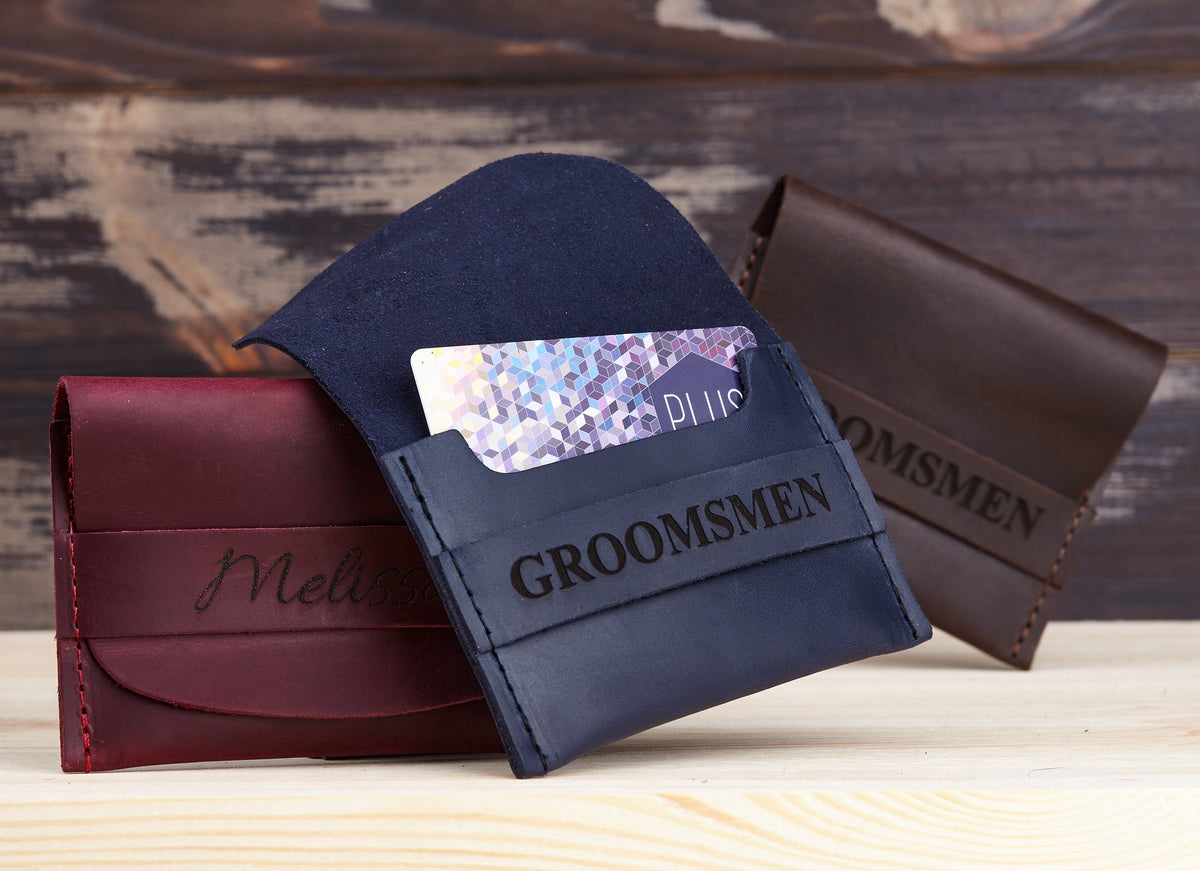 Personalized Small Leather Wallet