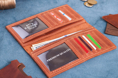Personalized Long Leather Wallet – Multicolor
