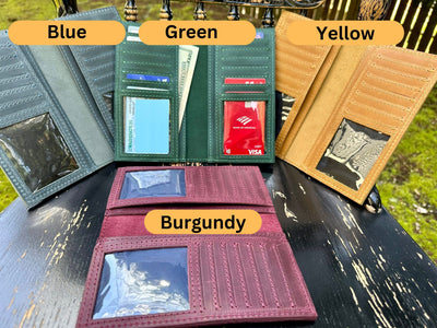 Personalized Long Leather Wallet – Multicolor