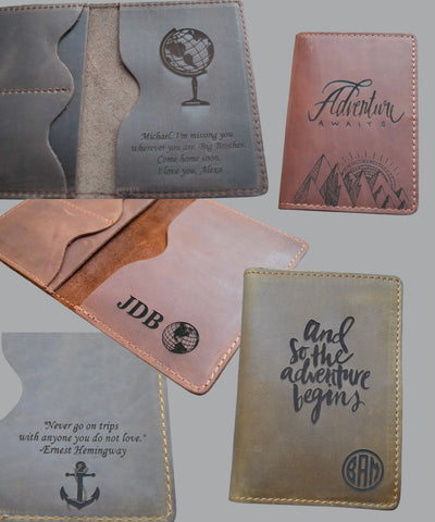Personalized Leather Passport Cover – Travel