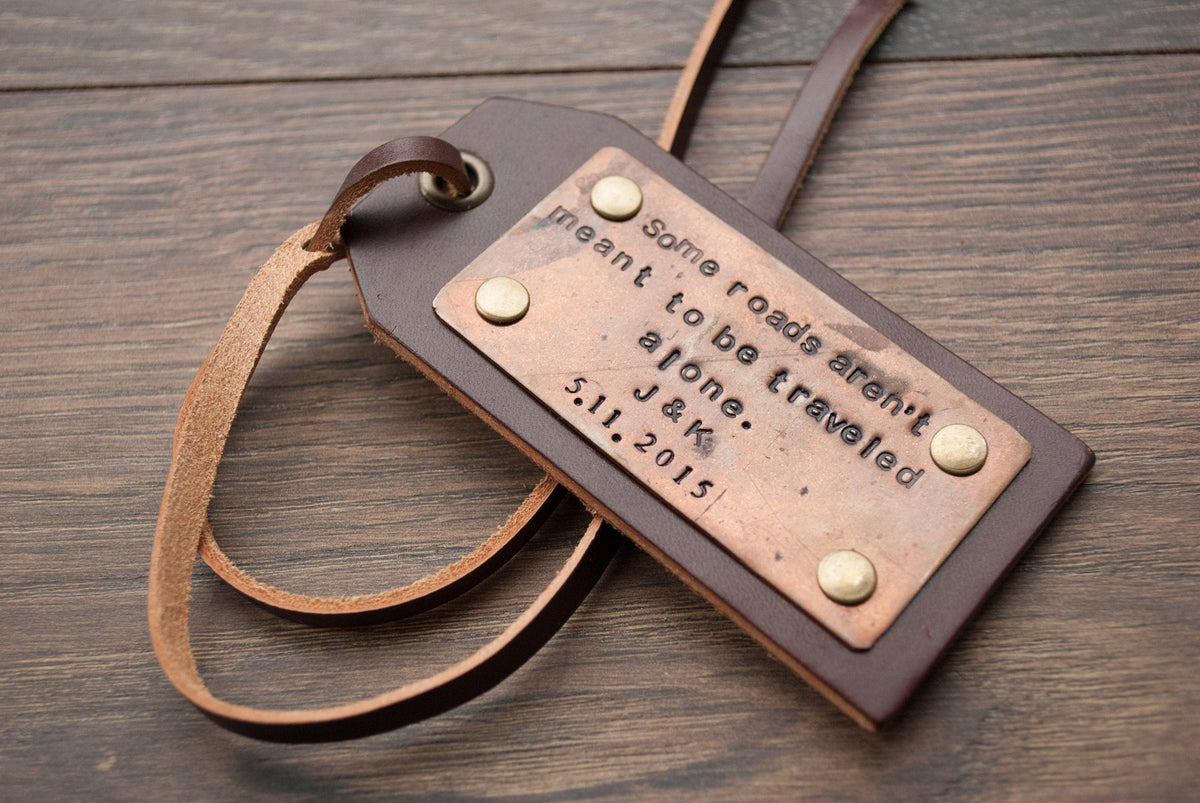 Personalized Leather Luggage Tag – Name & Address