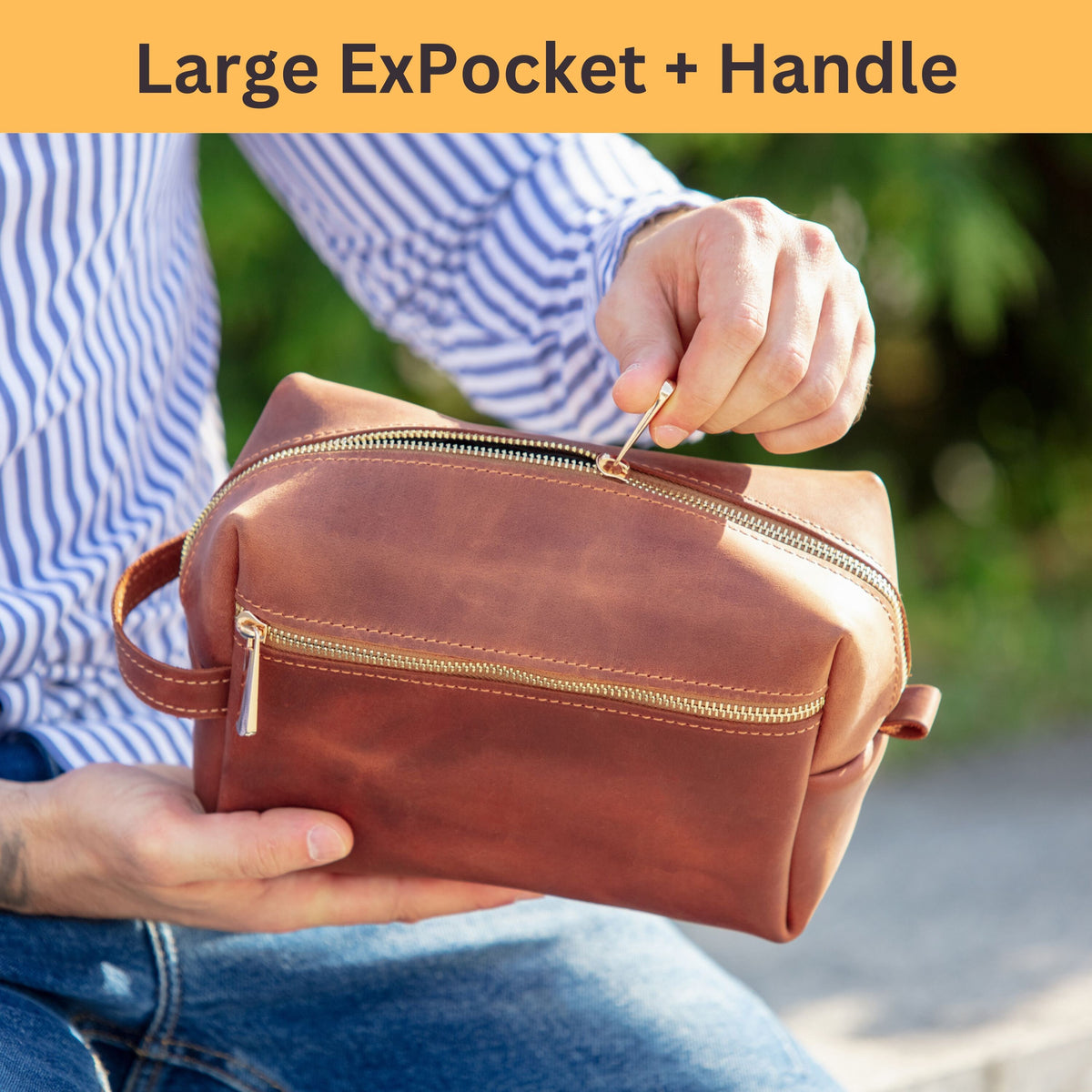 Personalized Leather Dopp Kit – Groomsmen