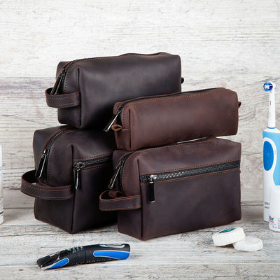 Personalized Leather Dopp Kit – Best Man Gift