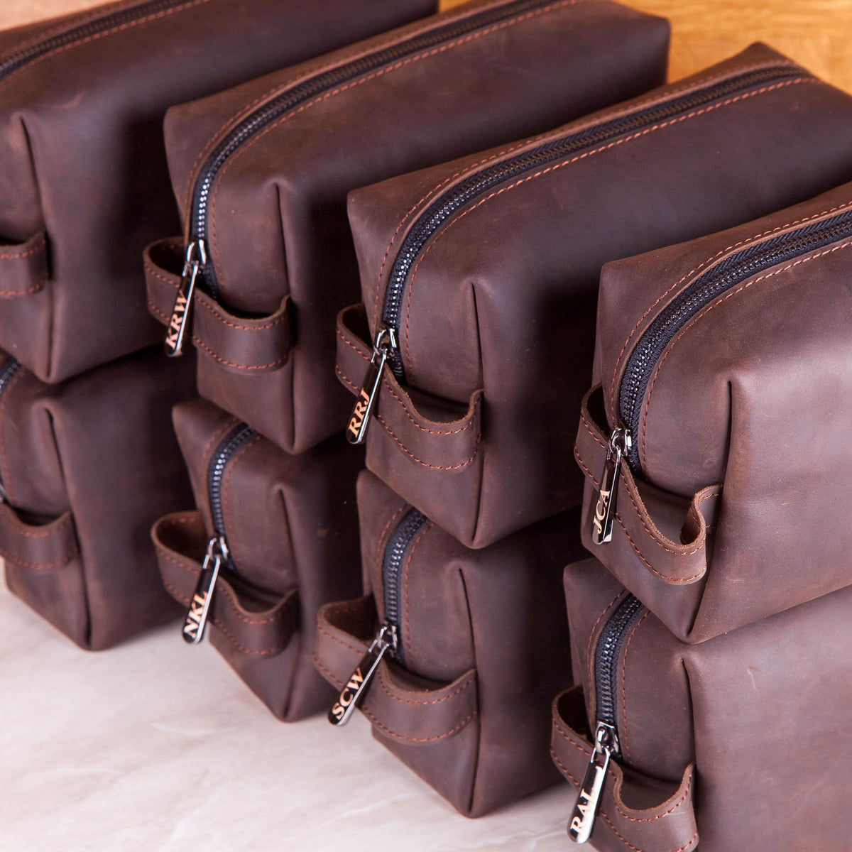 Personalized Leather Dopp Kit – Groomsmen