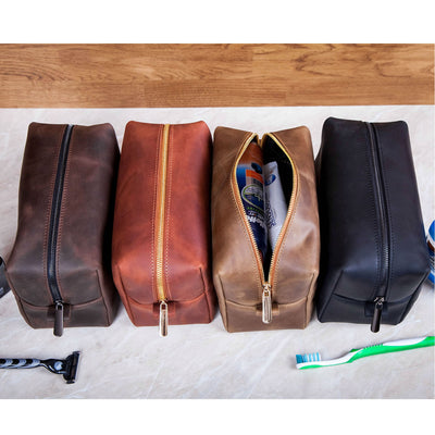 Personalized Leather Dopp Kit – Groomsmen Gift