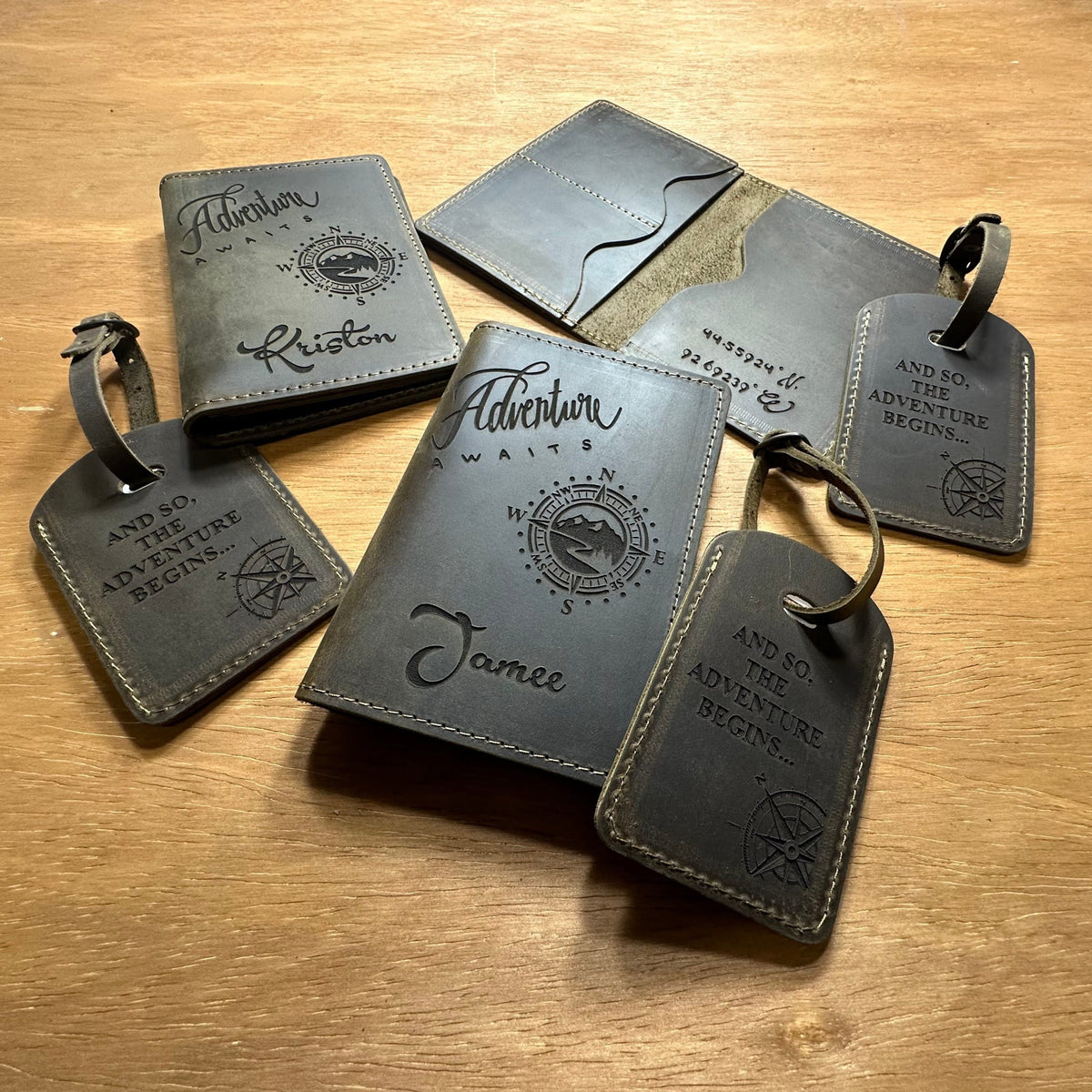 Personalized Leather Passport Cover – Travel