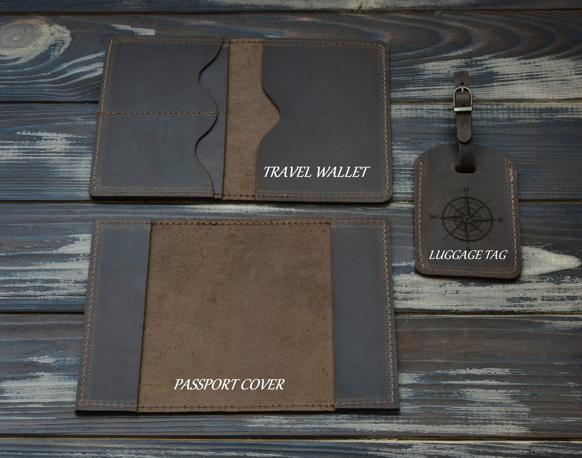 Personalized Leather Passport Cover – Wedding Favor