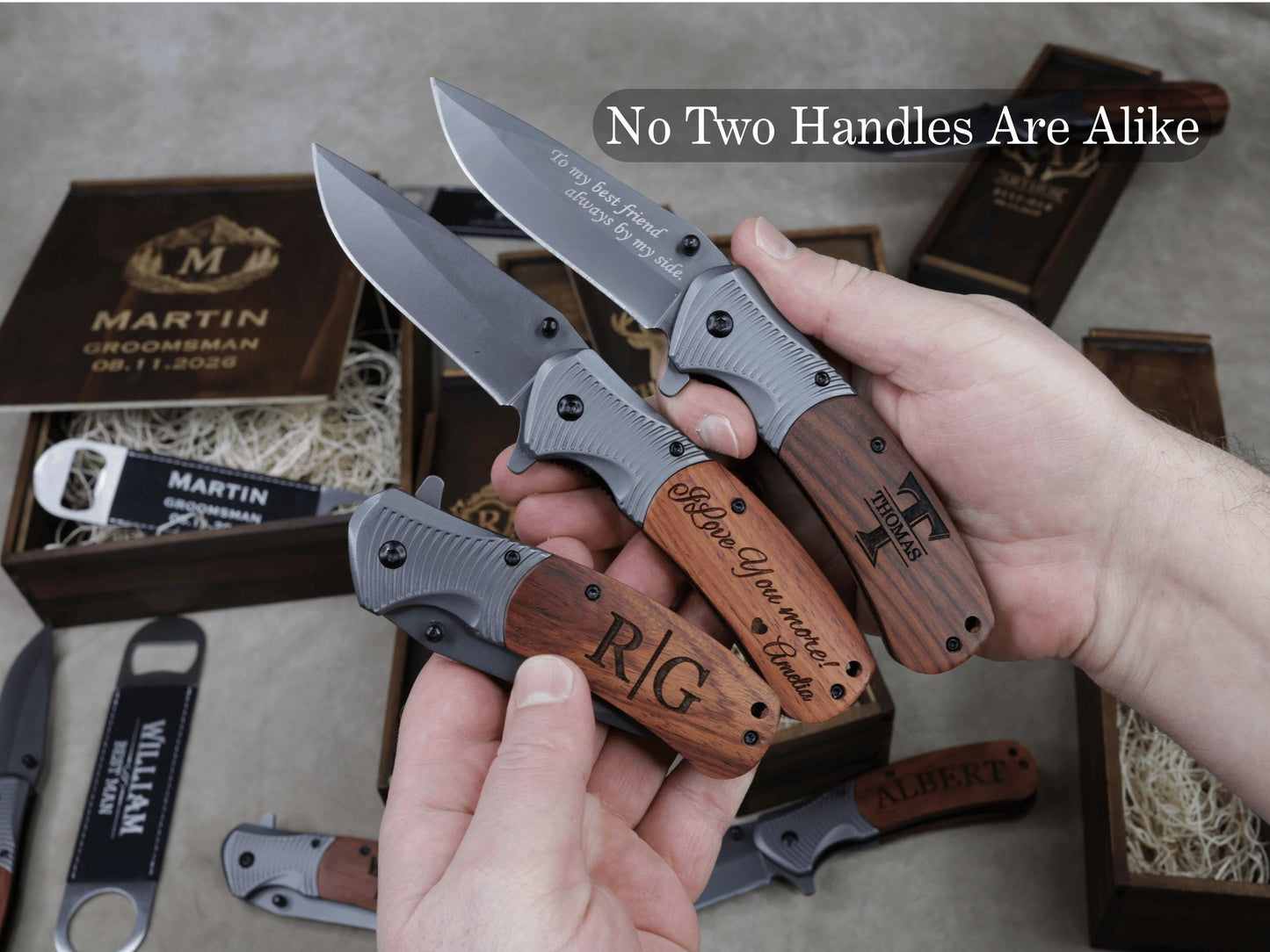 Personalized Engraved Pocket Knife Gift Set – image 5