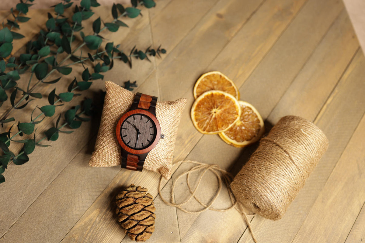 Personalized Walnut & Ebony Wood Watch – image 10