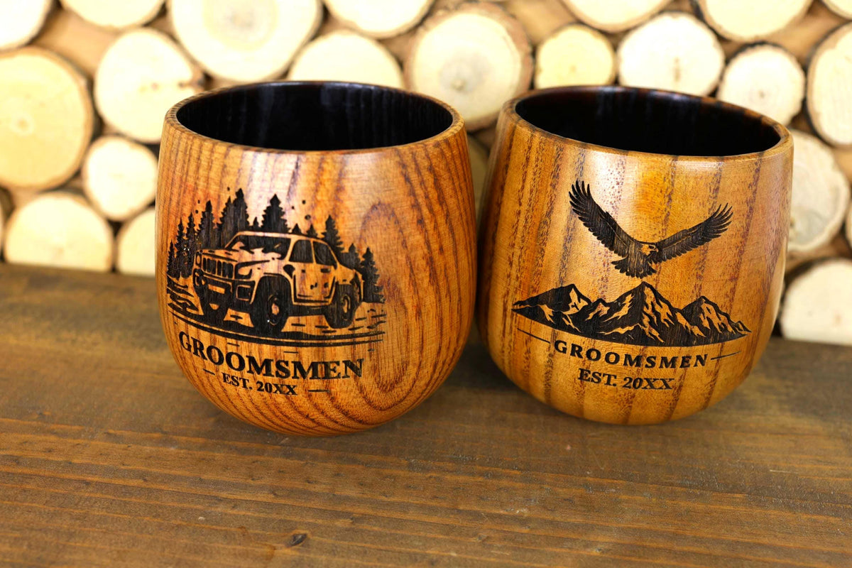 Personalized Wooden Whiskey Cup with Gift Box – image 5