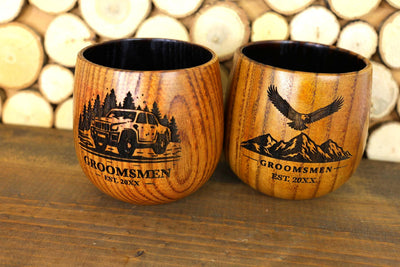 Personalized Wooden Whiskey Cup with Gift Box – image 5