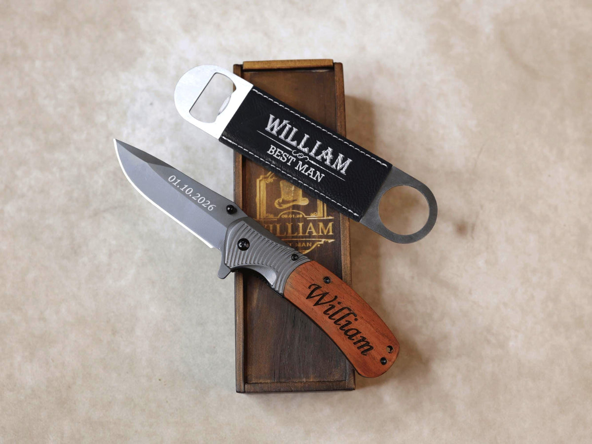 Personalized Engraved Pocket Knife Gift Set – image 1