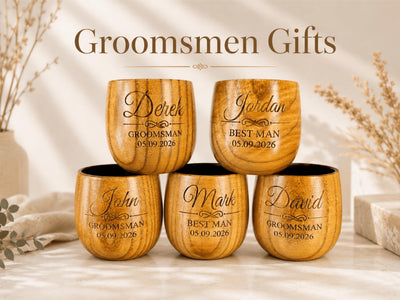Personalized Wooden Whiskey Cup with Gift Box – image 10