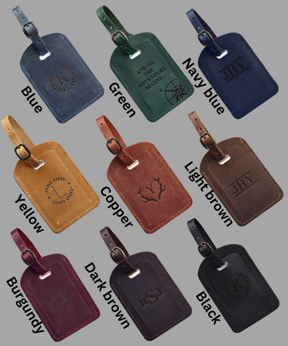 Leather luggage tags, Luggage tags personalized, luggage tag favor, luggage tags wedding, wedding favors